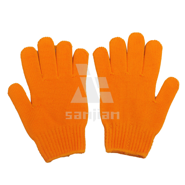 Orange Baumwoll-Arbeitshandschuh