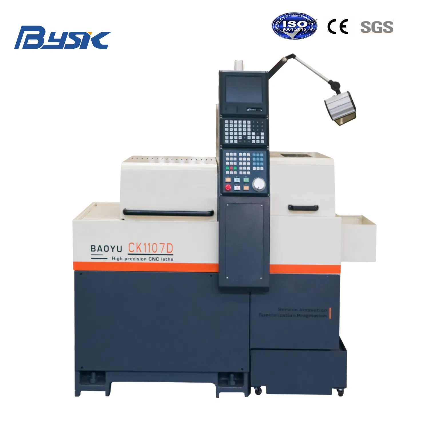 CK1107D Small CNC Machining Sliding Head Swiss Lathe with Power Head