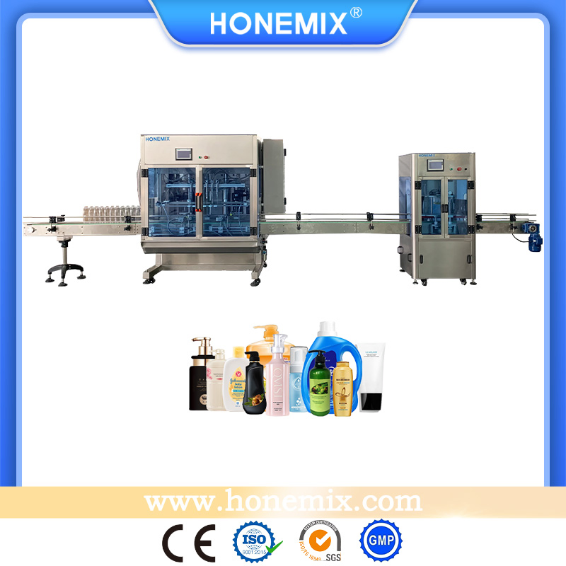 Automatic 6 Head Gallon Liquid Detergent Hand Sanitizer Volumetric Piston Bottle Filling and Capping Machine