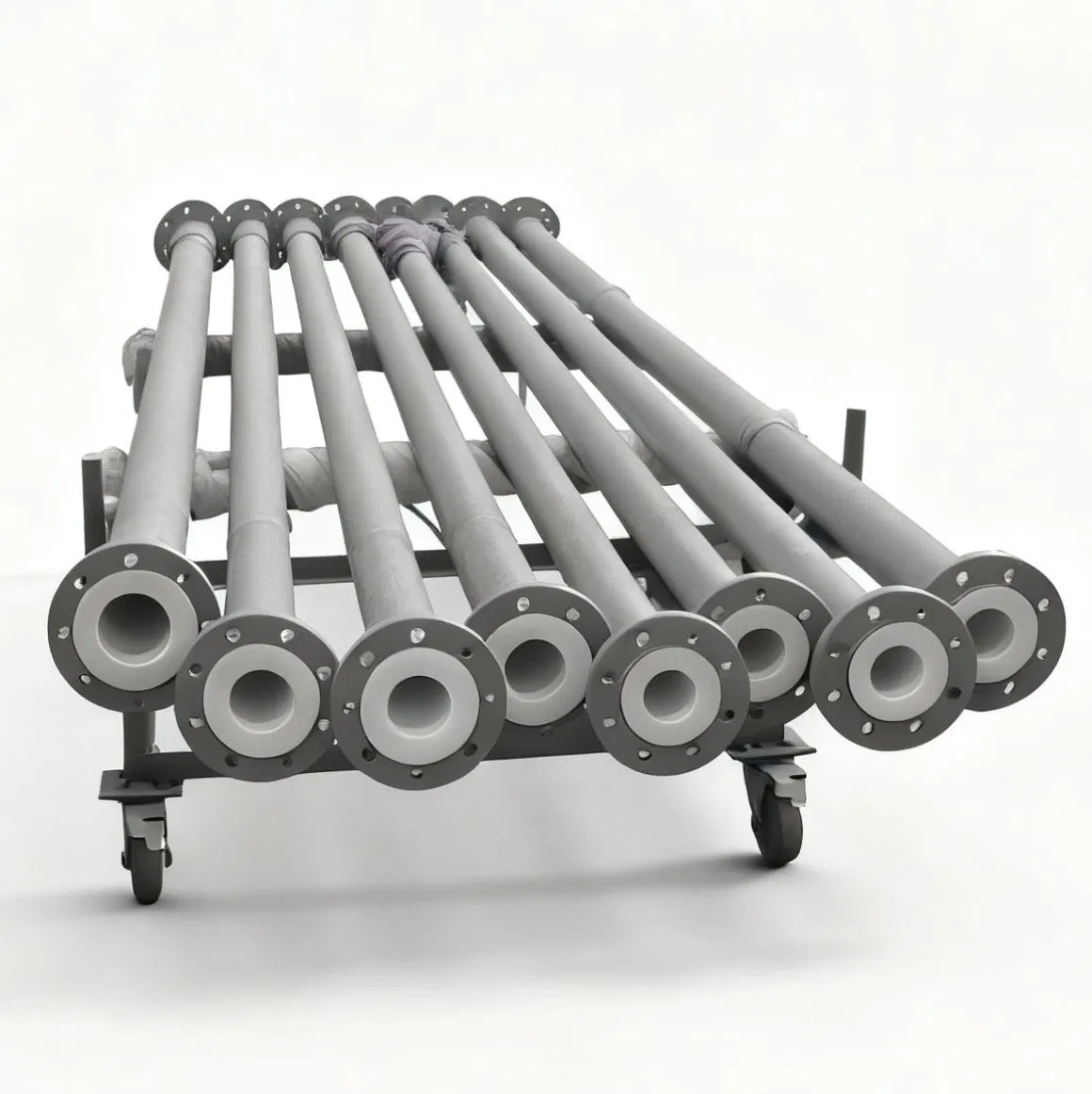Tubi in acciaio rivestiti in PTFE per impianti completi per l'industria chimica