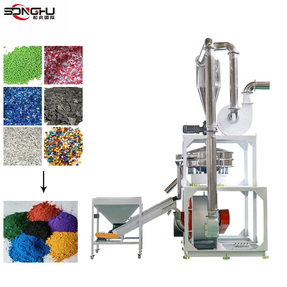 Disc Blade Type 20mesh Rigid PVC Plastic Recycling Grinding Pulverizer Machine