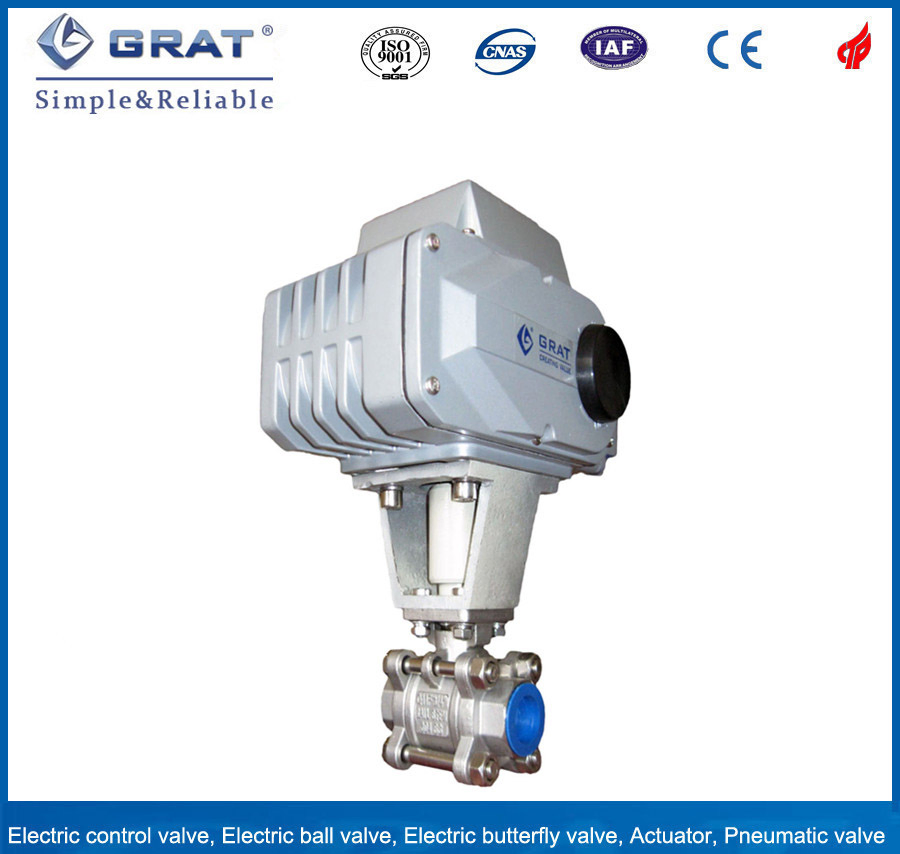 3000wog High Pressure Electric Ball Valve Forged SS304 NPT Female Thread for Natural Gas/LPG Industrial Valve