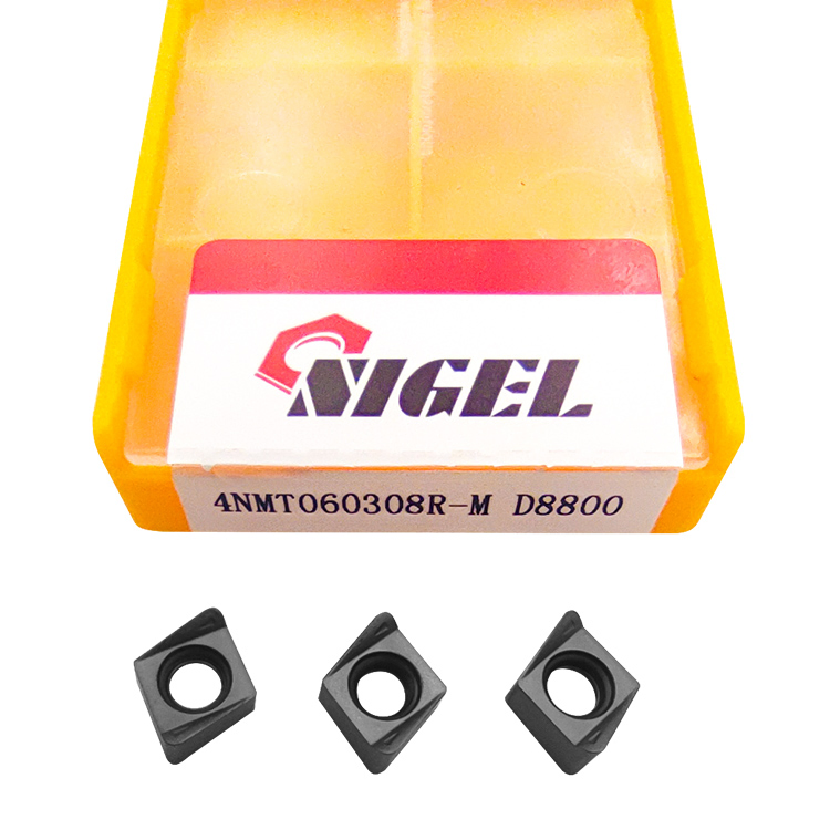 4nmt060308r Helical Cutting Edges Double-Sided Milling Inserts for Steel, Stainless Steel and Titanium