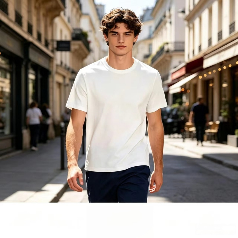 Hochwertiges, übergroßes Streetwear-T-Shirt für Herren aus 100 % Baumwolle