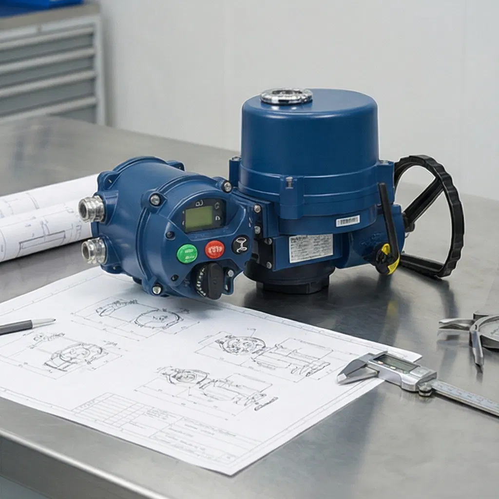 LQ Series Non Intrusive Valve Motorized Actuator with Remote Controller LCD Display On/Off Type