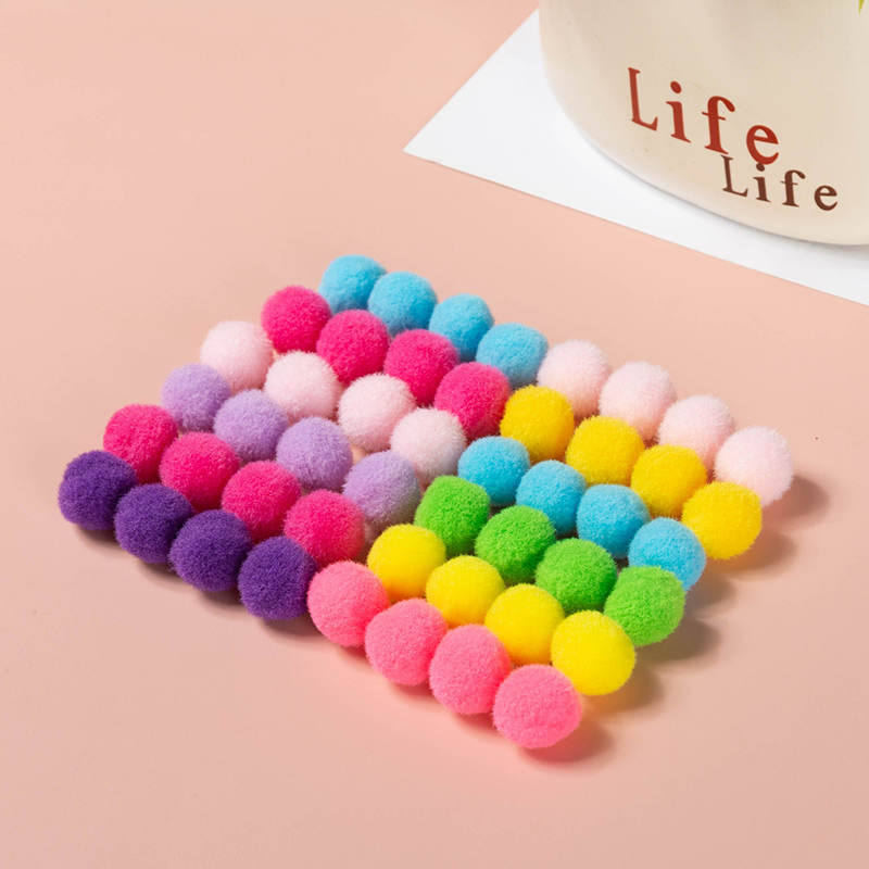 Polyester-Pompons, 1 cm/0,39 Zoll & 2 cm/0,787 Zoll, verschiedene Farben, elastische Bälle für DIY-Basteln, Kunstbedarf, Nähzubehör, für Festivaldekoration