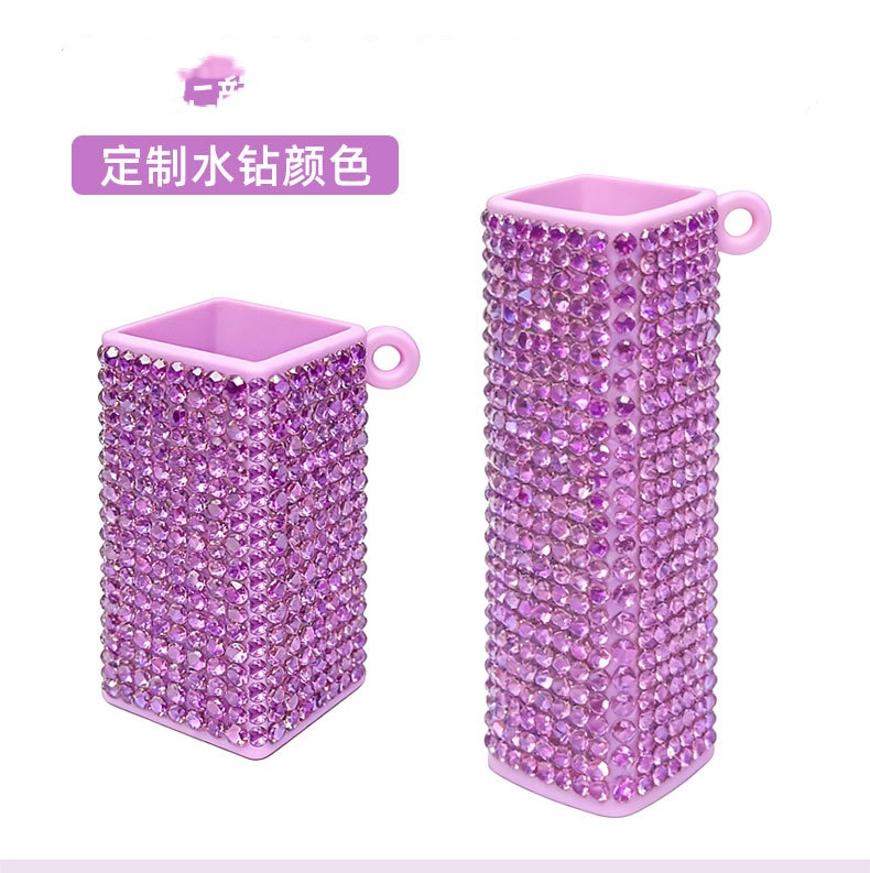 Silicone Lipstick Case Keychain, Rhinestone Lip Gloss Holder