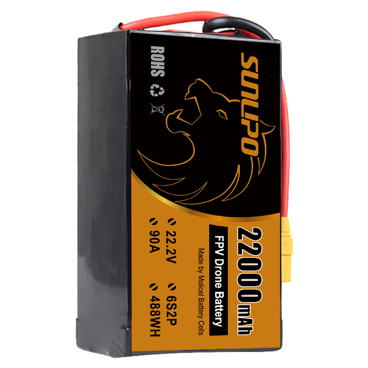 Fpv Solid State Drone Battery 22.2V 6s 22000mAh 27000mAh 32000mAh 34000mAh 10c for Drone RC Models Agriculture Aircraft High-Performance Battery
