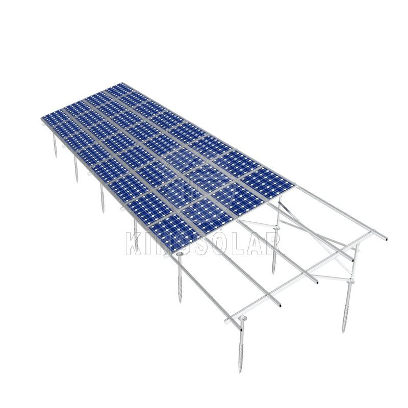 Kit de système de montage de support de module solaire sur fondation de pieux hélicoïdaux
