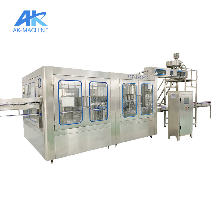 Impianto automatico 3 in 1 per acqua minerale e riempitrice per acqua potabile