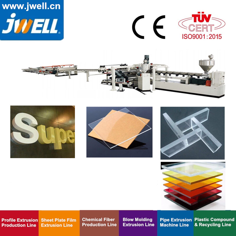 Jwell GPPS PC PMMA Macchina Estrusore per Lastre e Piastre in Plastica Acrilica per Pubblicità, Decorazione, Cassette Luminose Ultraleggere, Display a LED
