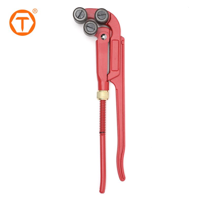 Pipe Wrench Plumbing Tool Tube Threaded Roughing Pliers Adjustable Triangular Roller Thread Plier for Leak-Free Seals