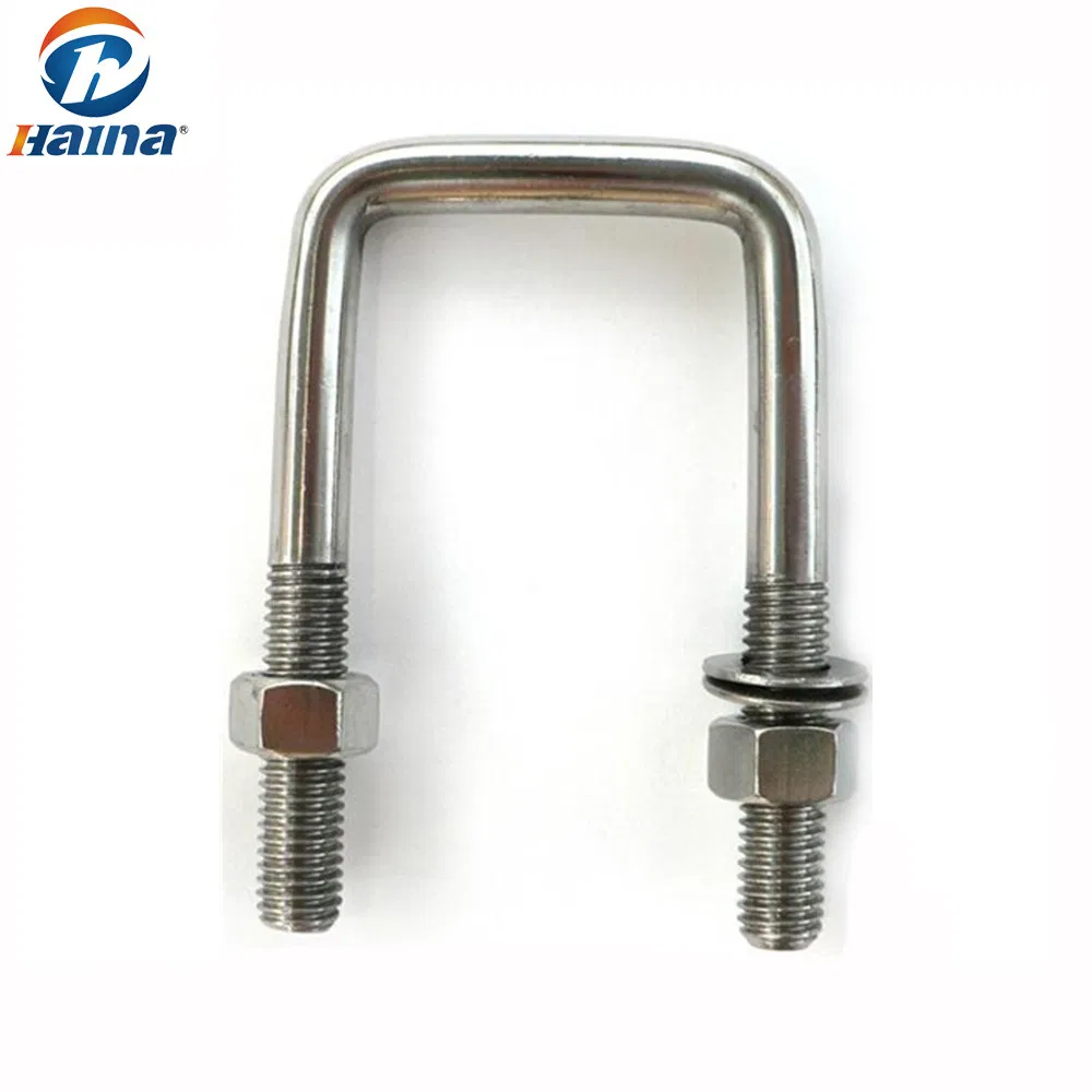 Stainless Steel SS304 SS316 DIN3570 Square U Type Bolt with Nuts