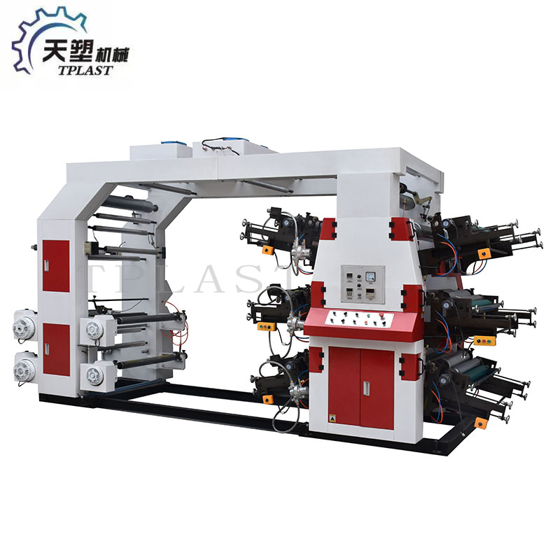 6 Colors High Speed Paper Flexo Printing Machine for Plastic Bag