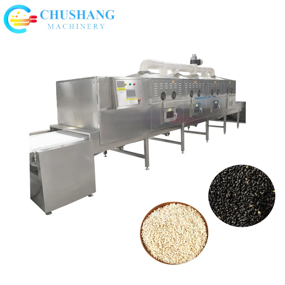 Tunnel Microwave Sesame Seeds Nut Beans Grains Dryer Heating Ripening Sterilization Machine