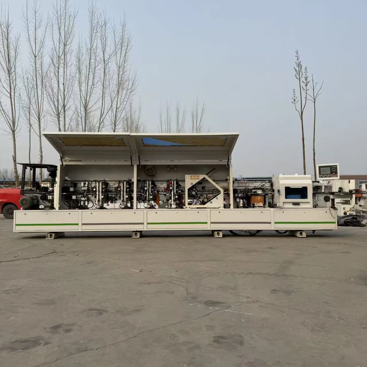 Automatic Edge Banding Machine Copy Tracing Pre Milling Double Repair for Furniture Panels