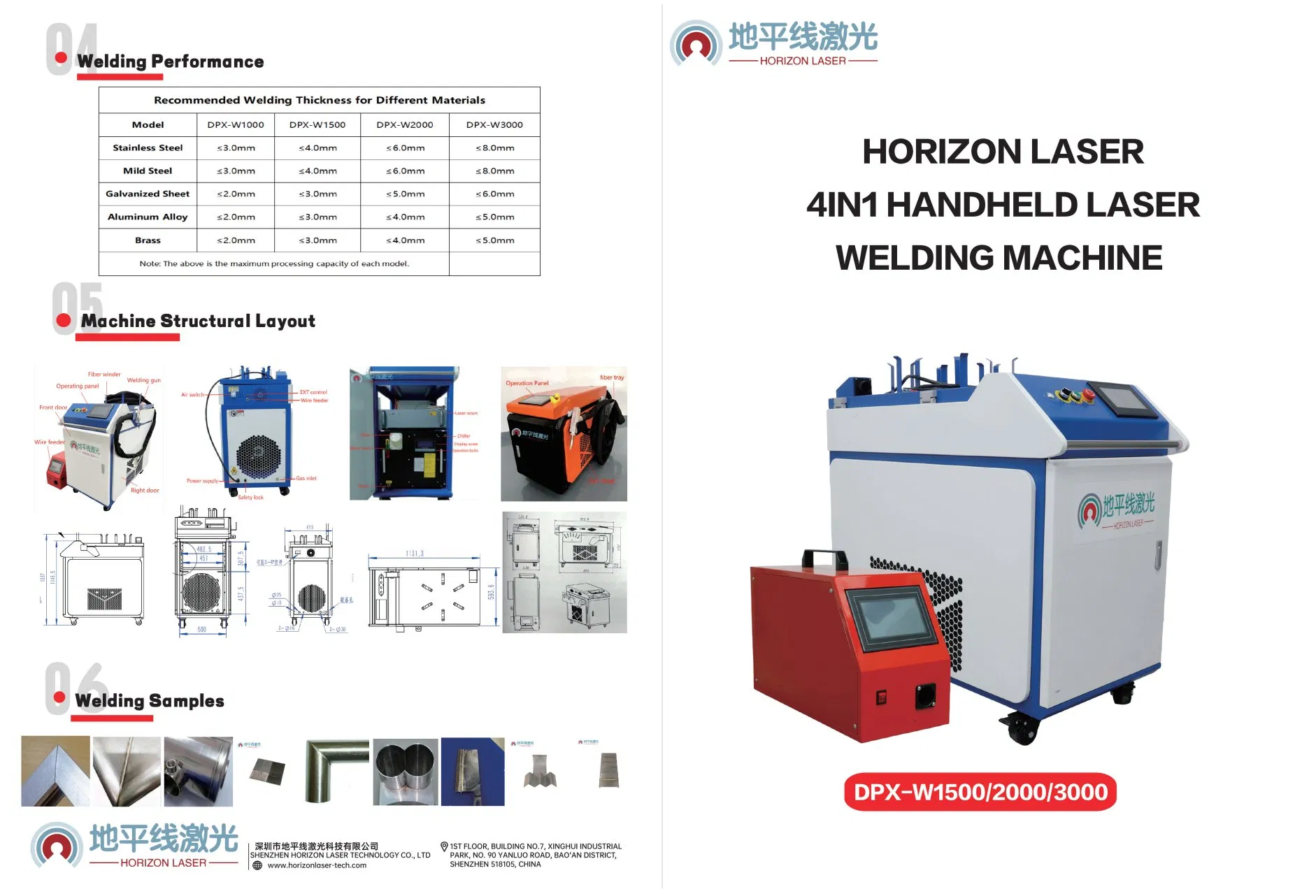 Horizon 1500W China Reiniger Entfernung Rost Reinigung Laser Schneiden Dpx-QC2000