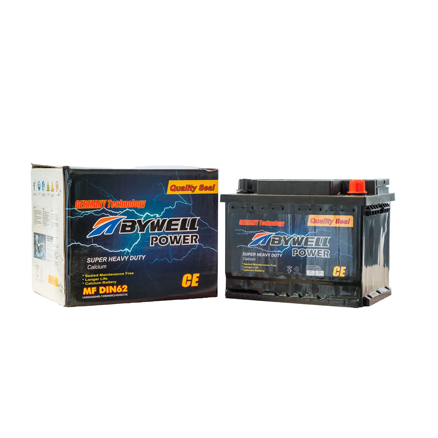 Bywell MF DIN62 12V62AH Maintenance Free Lead Acid Battery