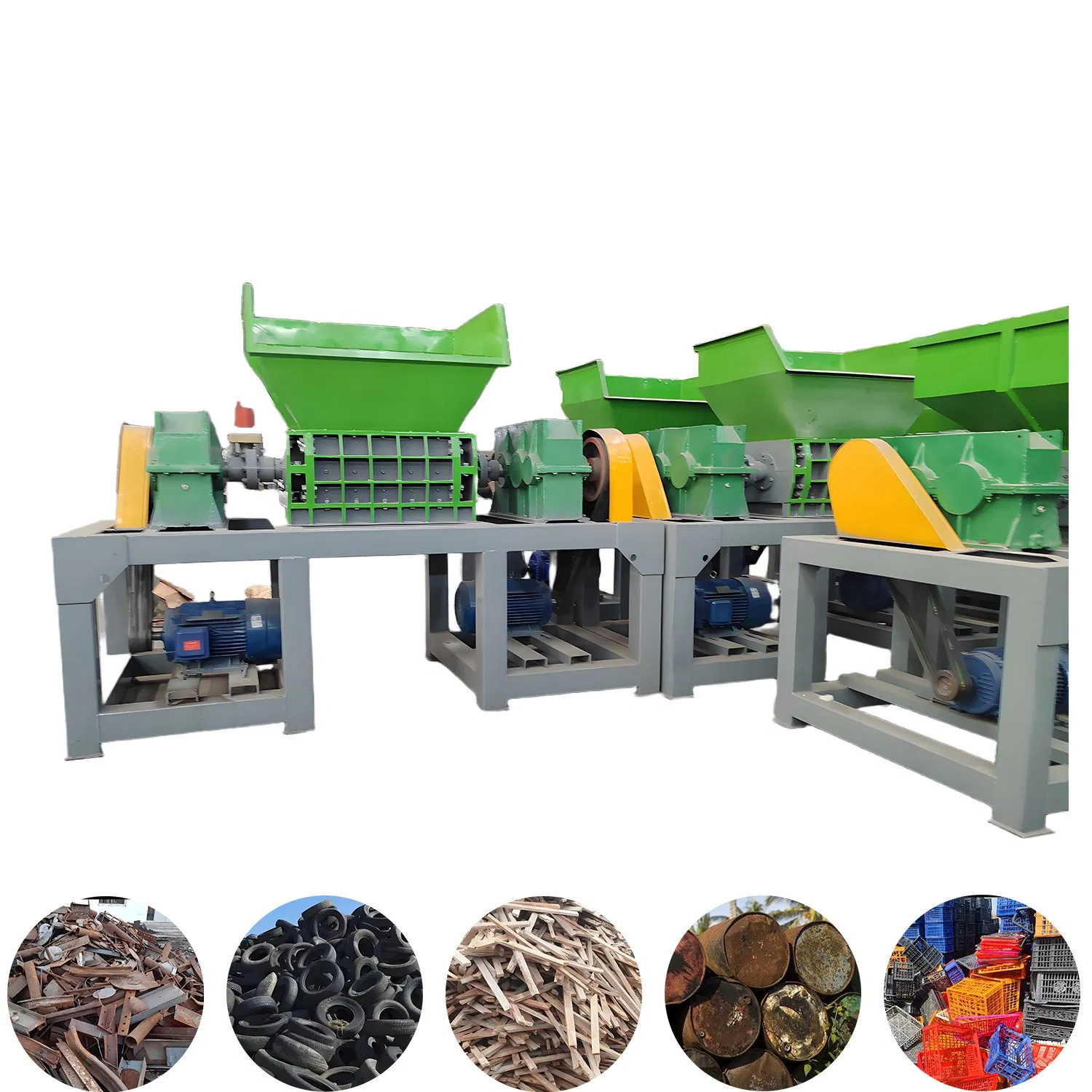 Double Shaft Shredder Machine for Construction Templates, Pallets & Demolition Waste