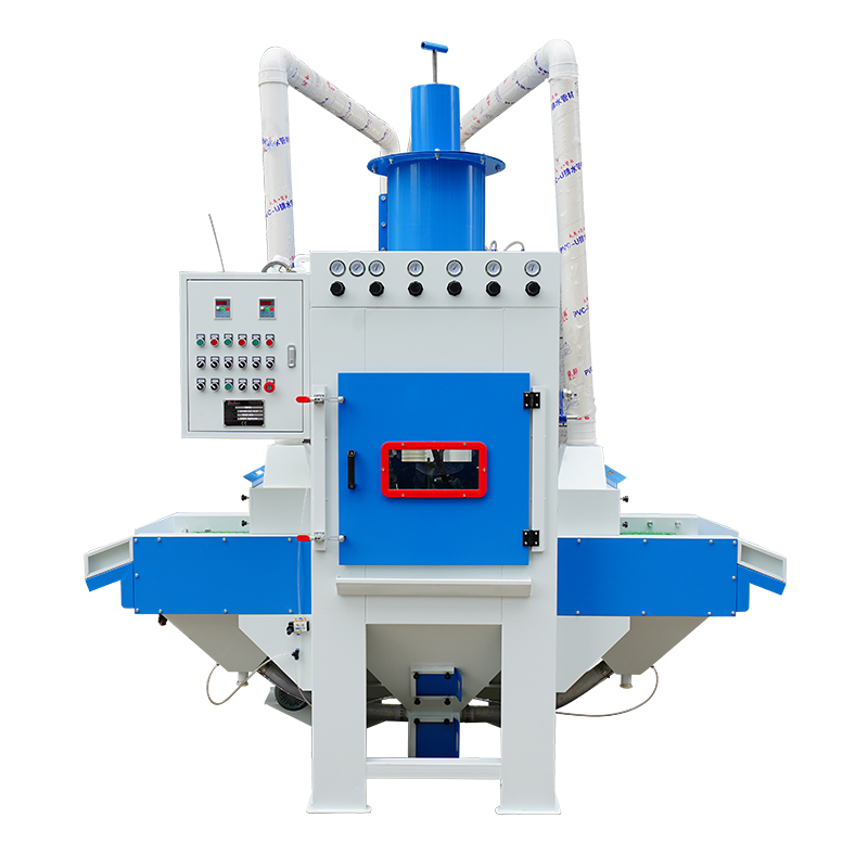 Machine automatique de sablage à convoyeur pour tôles métalliques plates en lot