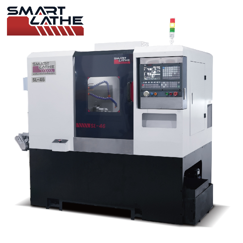 Slant Bed CNC Lathe Gang Type Y Axis Lathe with Bar Feeder for Metalworking (SL-46)