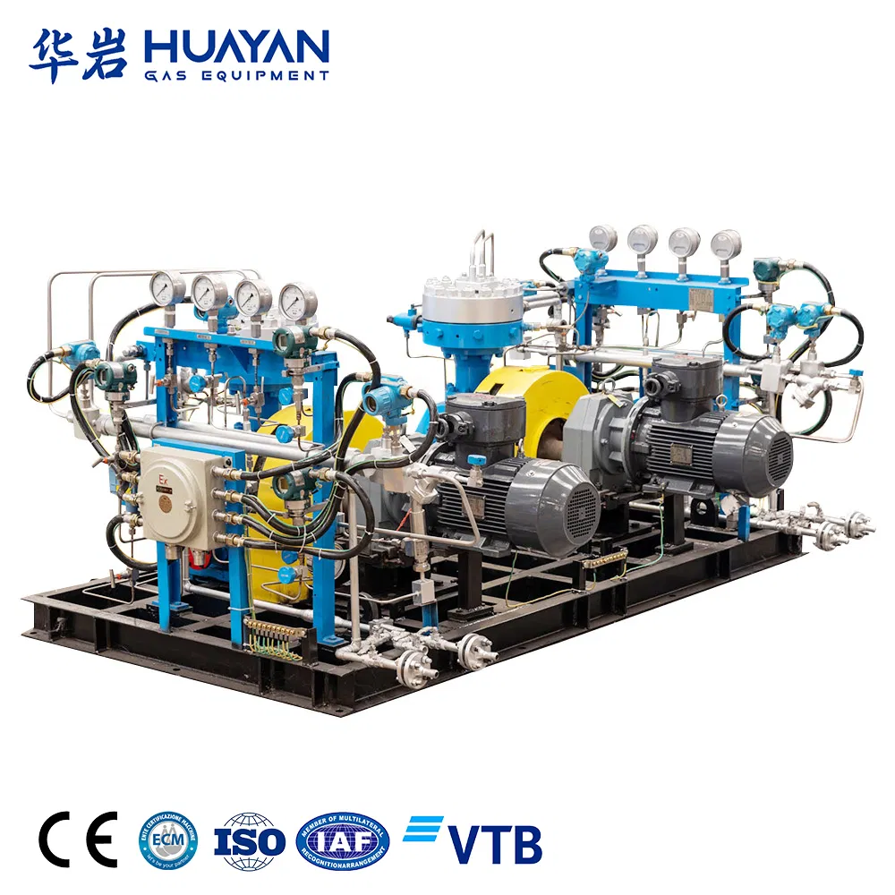 Économie d'énergie efficace 35MPa 70MPa Compresseur d'hydrogène Station de ravitaillement en hydrogène Équipement de surpression d'hydrogène de haute pureté