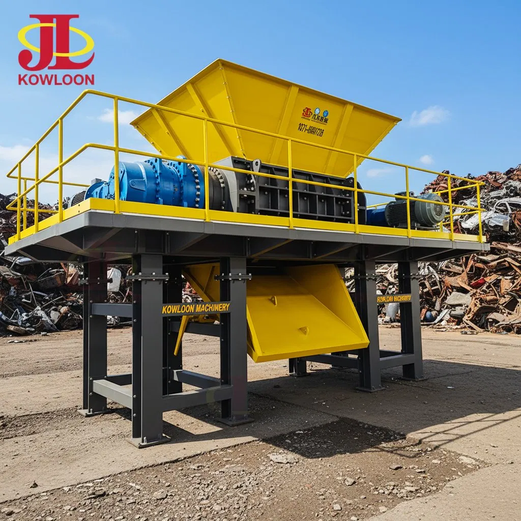 Hydraulic Electric Industrial Aluminum Can Crusher Steel Swarf Shredder Metal Empty Drum Shredder