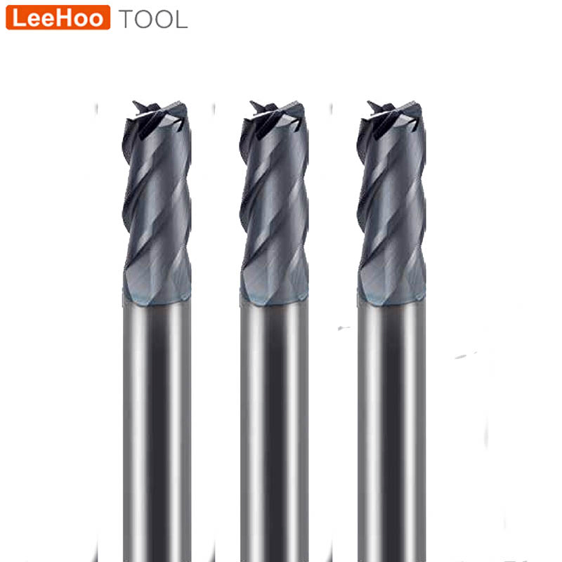 Super Hard Wear Resistant Flat Bottom Vertical Alloy 4-Edge Tungsten Steel Milling Cutter