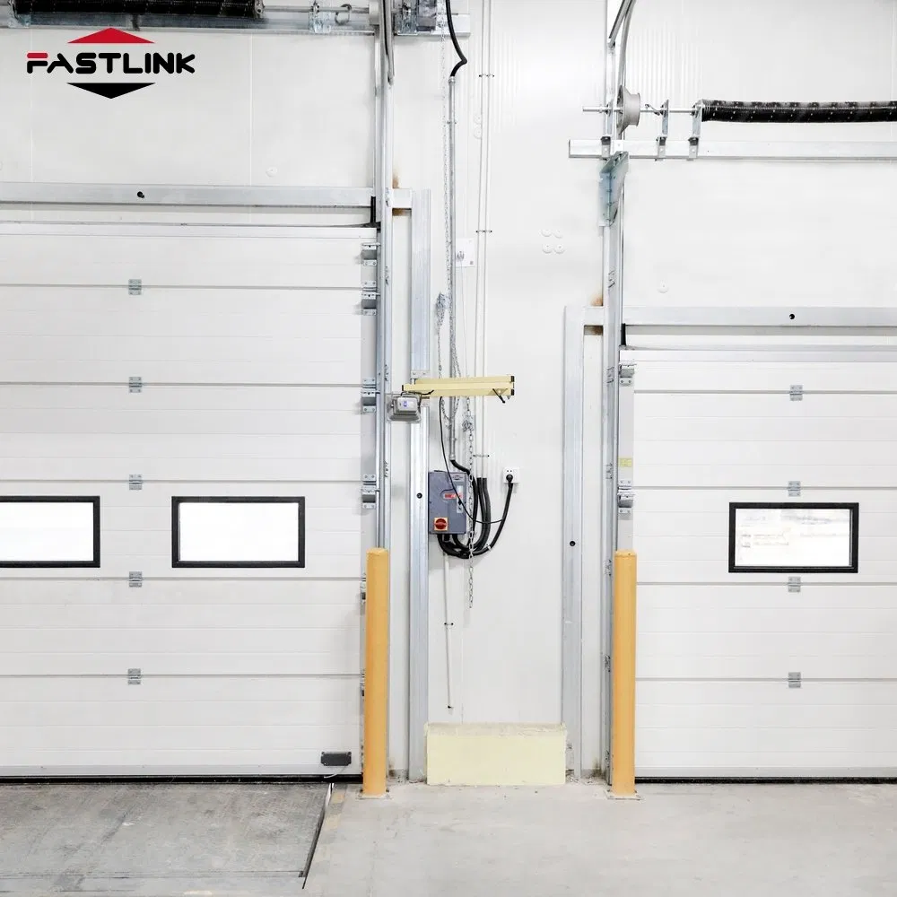Industrial Intelligent Control Mechanical PU Insulated Sectional Doors for Cold Storage Freezers
