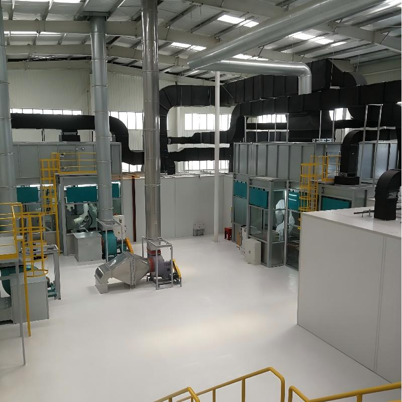 Linea di produzione avanzata per la verniciatura a polvere per una pitturazione efficiente
