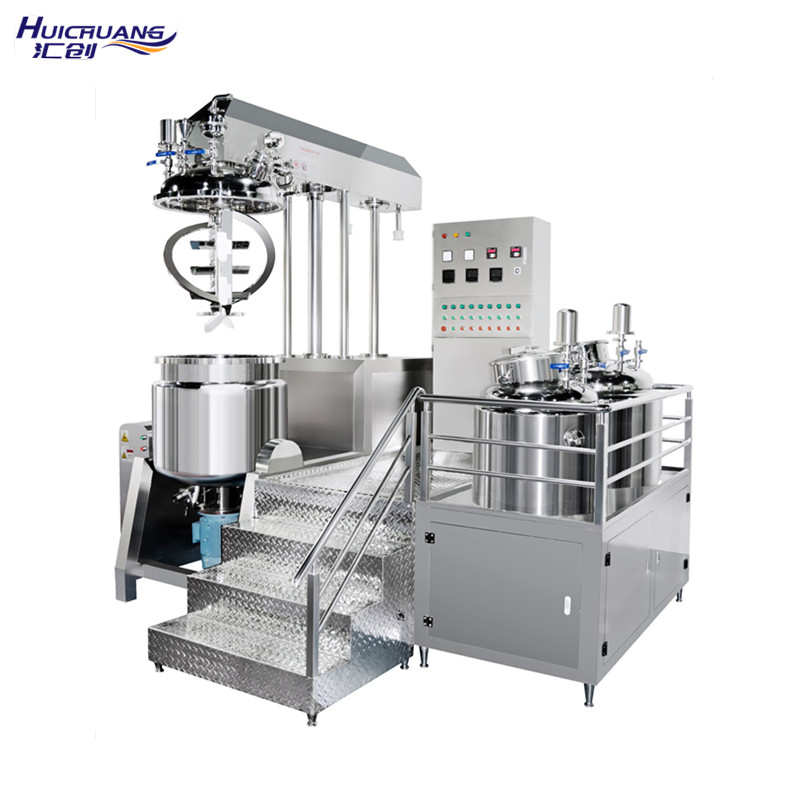 Cosmetic Skin Care Beauty High Shear Homogenizer & Vacuum Emulsifying Mixer Machine for Toothpaste/Facial Cream/Ointment/Shampoo Making 5L-500L Mixing Tank