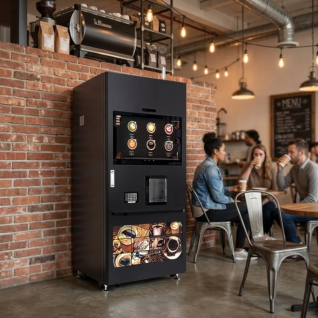 LE308G Coffee Vending Machine, 150-200 Capacity with 5 Canisters, Ice Maker Support, MDB Protocol