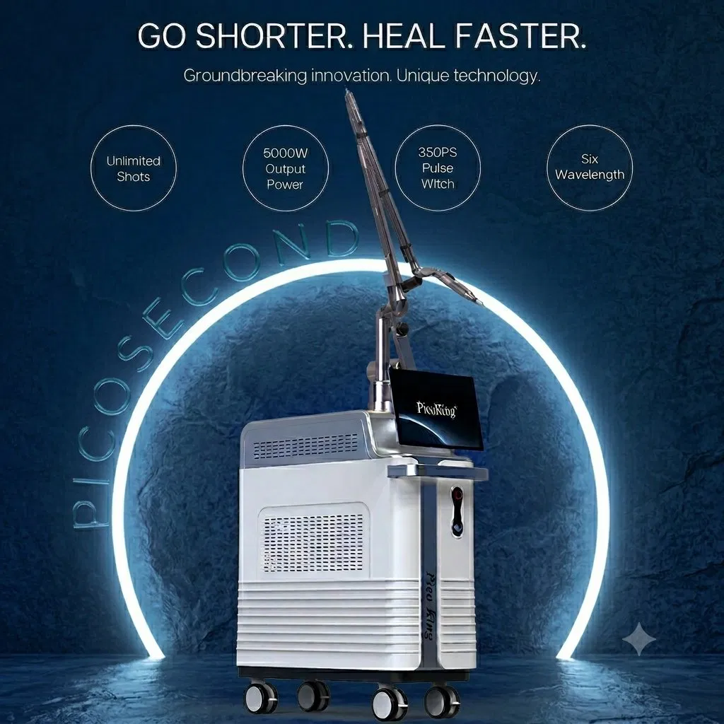 Rimozione tatuaggi con laser a picosecondi CE, rimozione peli con laser a impulsi lunghi, macchina ND YAG, macchina per rimozione tatuaggi con laser Q-Switch