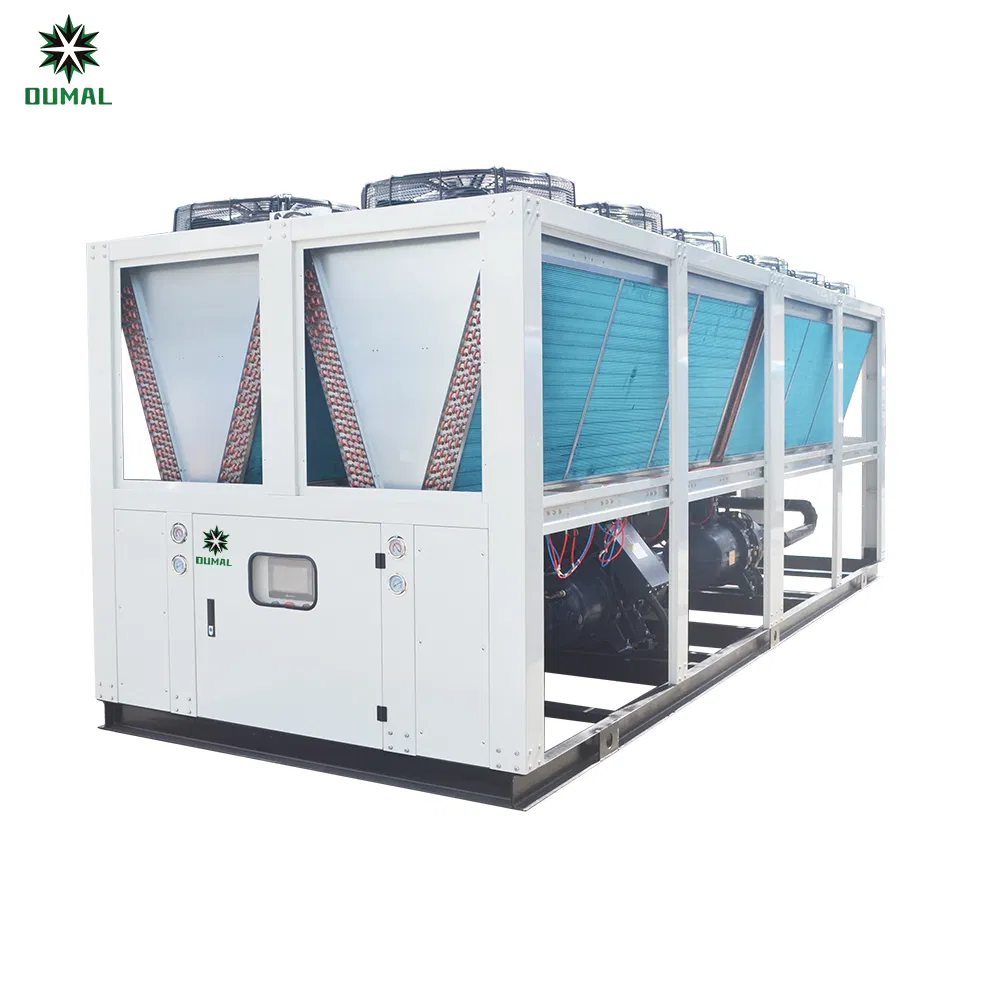 400kw 100ton 120ton Chiller a vite raffreddato ad aria industriale per la lavorazione della plastica