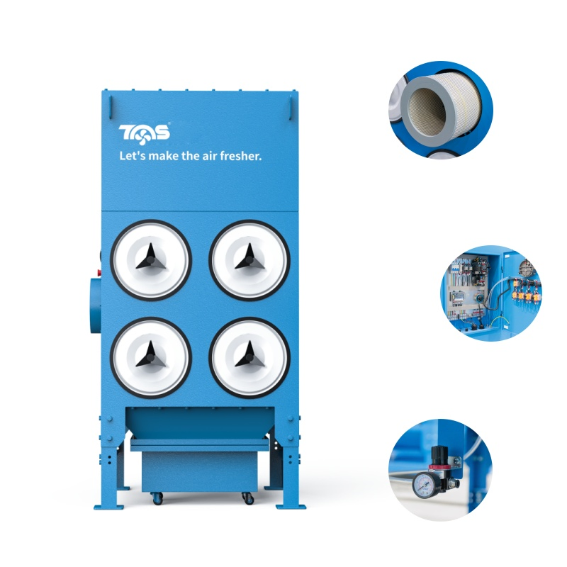 CE-zugelassener Tmsc-4A hocheffizienter Patronen-Laserschneidmaschinen-Staubabscheider