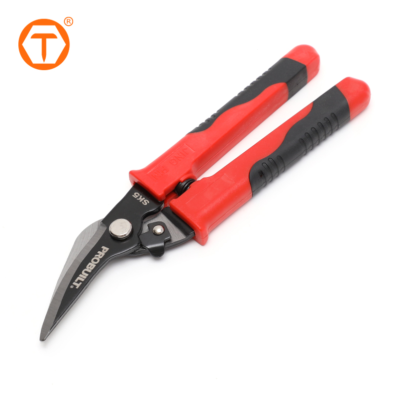 9 Inch Heavy Duty Bent Nose Aviation Tin Snips Tinner Shears for Cutting Metal Sheet Wires