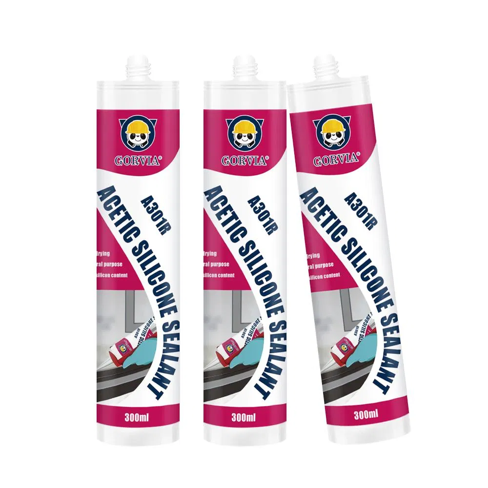 Gorvia Strong Adhesion Low Price Acetic Silicone Sealant for Caulking