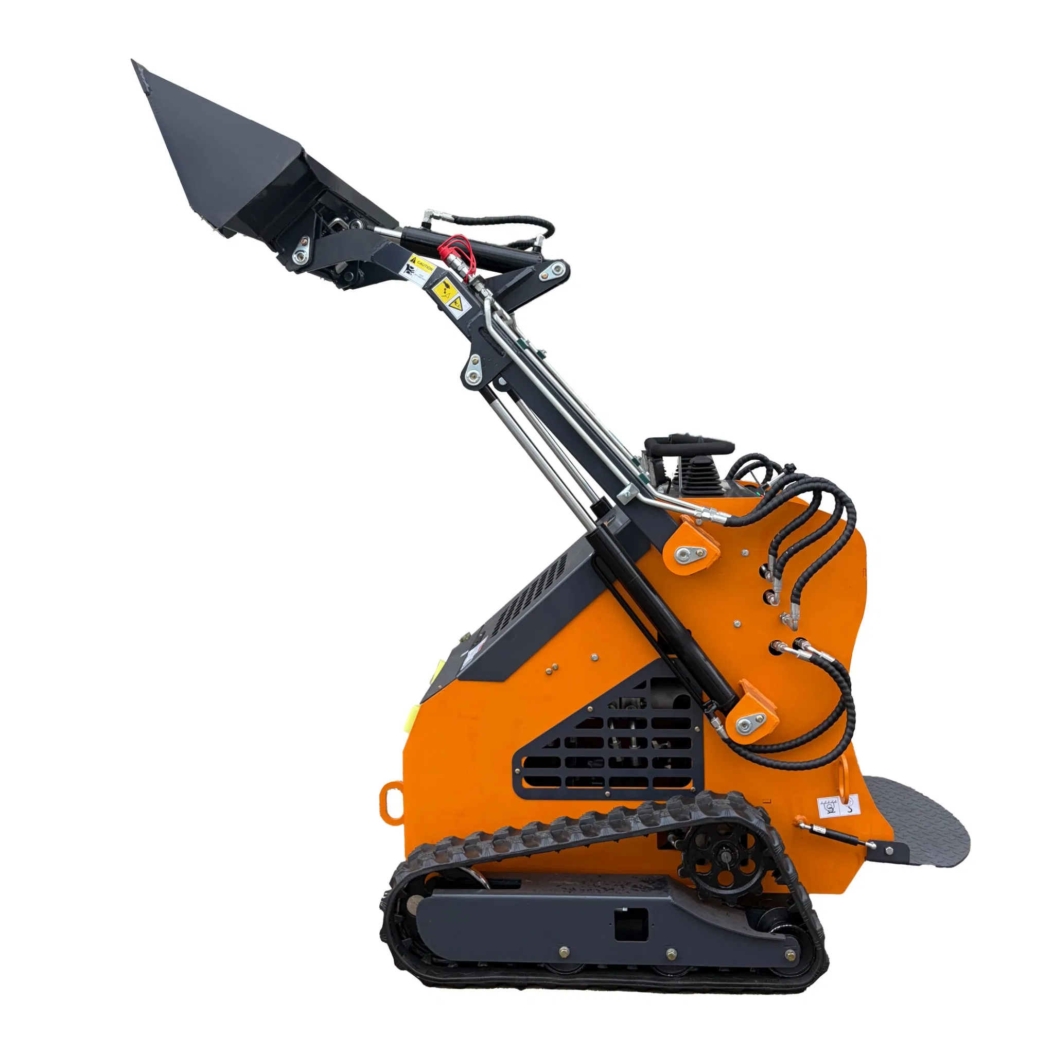 Mini Track Skid Steer Loader 300kg Loading Capacity Rubber Track Euro V Engine for Garden Farm Work
