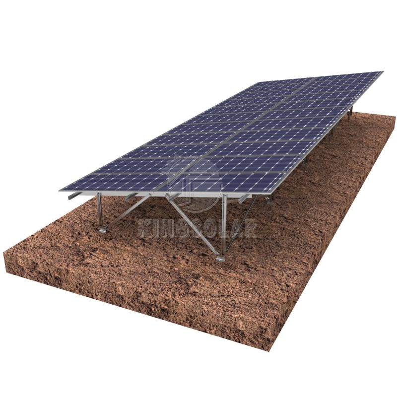 Ground Solar Aluminum Alloy Bracket Installation System Using Piling Foundation