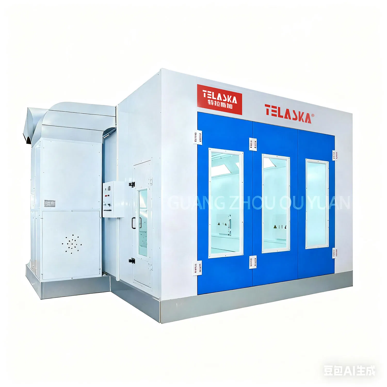 Electric Heating Spray Paint Baking Booth with Blue Doors, Standard Model TLSJ-8001