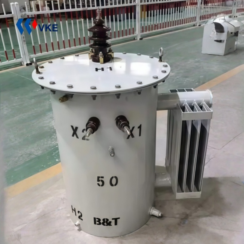 Transformador monofásico de 150 kVA montado en poste, de cobre, de 13.8 kV a 220 V