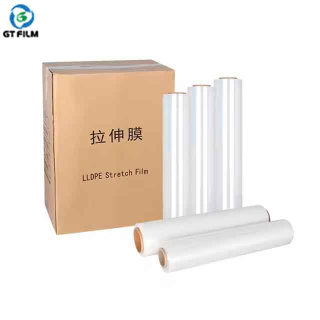 PE Film Rolls 500mm LDPE Stretch Film Wrapping LLDPE Casting Film 200m 4/6 Roll
