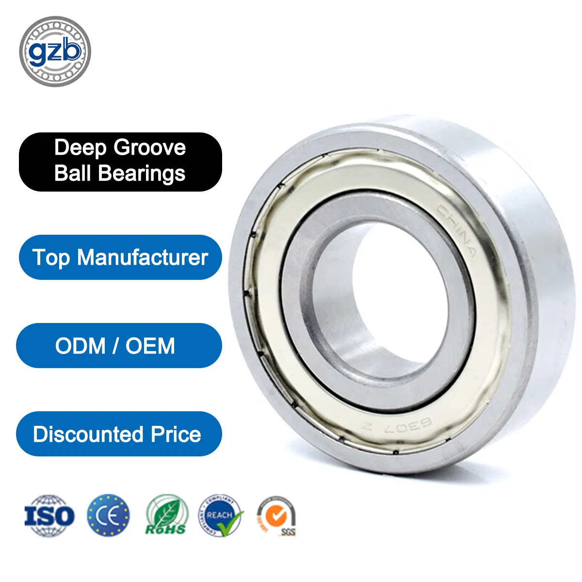 6205 Zz Deep Groove Ball Bearing 25X52X15mm C3 Clearance for Automotive Alternators Industrial Blowers