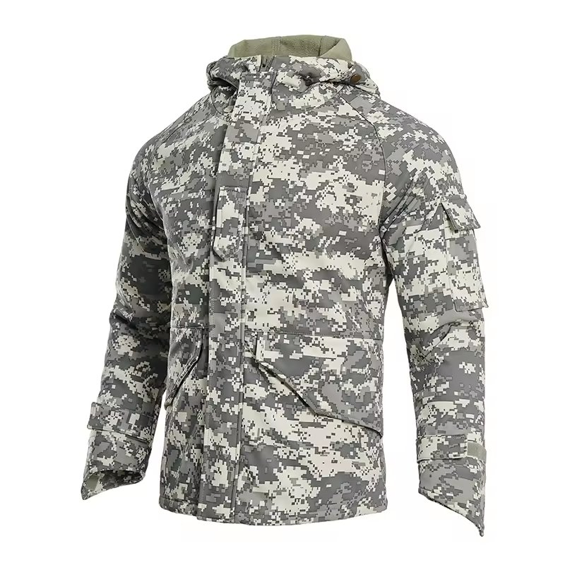 Winter G8 Python Pattern Camouflage Storm Suit Fleece Thickened Hat Tactical Outdoor Sports Coat