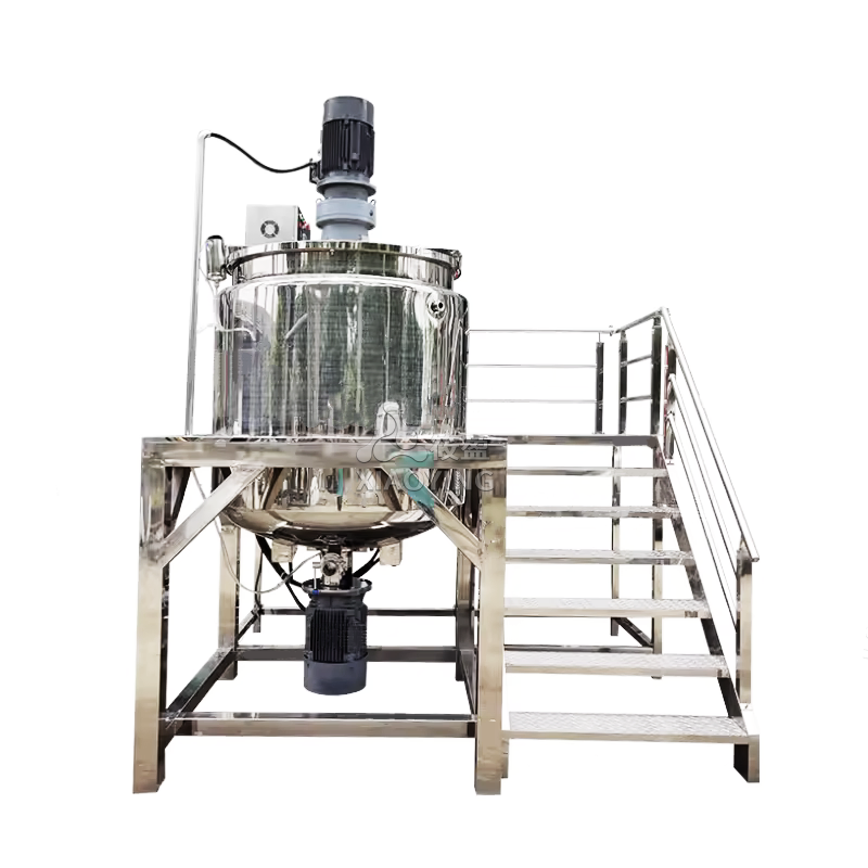 500L High Quality Stainless Steel Homogenizer Mixer Shampoo Making Blending Tank Electric Liquid Soap Industrial Mixer Machine