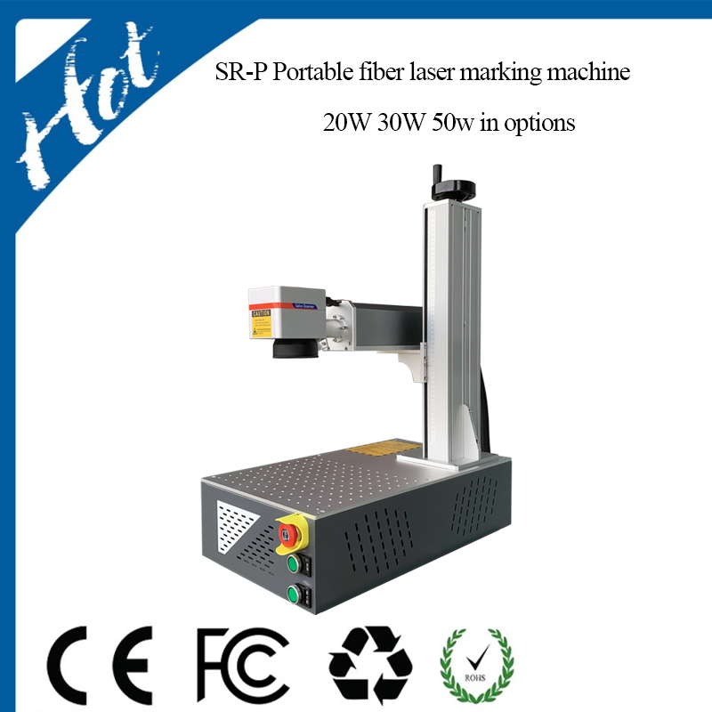 Portable Type 20W 30W 50W UV Fiber CO2 Laser Marking Machine