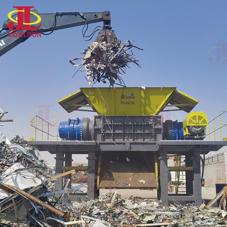 Trituratore a ganasce in acciaio inossidabile a bassa manutenzione per rottami metallici