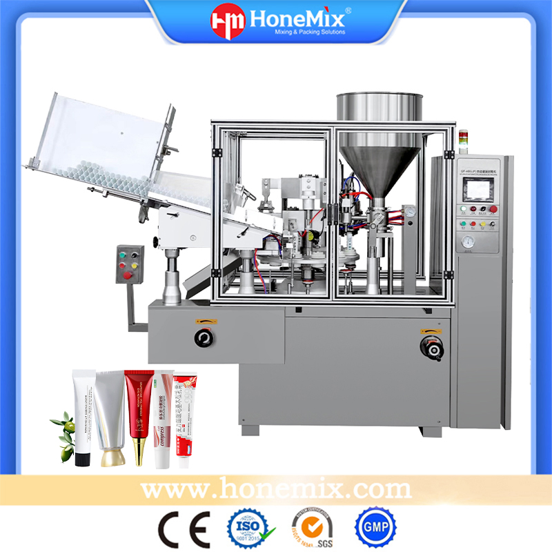 Automatic Plastic Tube Filling and Sealing Machine for Cosmetic, Hand Cream, Sanitizer Gel, Toothpaste, Ointment Laminated Tube Packing Machine
