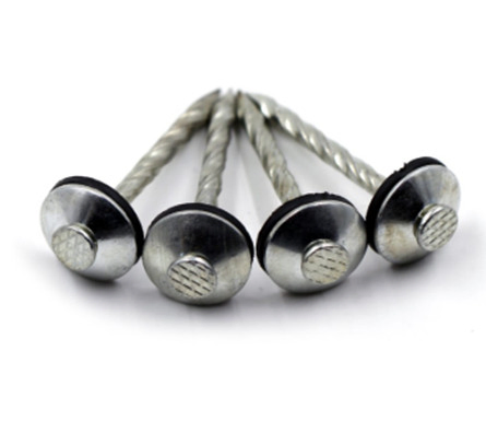 Galvanized Umbrella Head Twisted Shank Roofing Nail with Washer