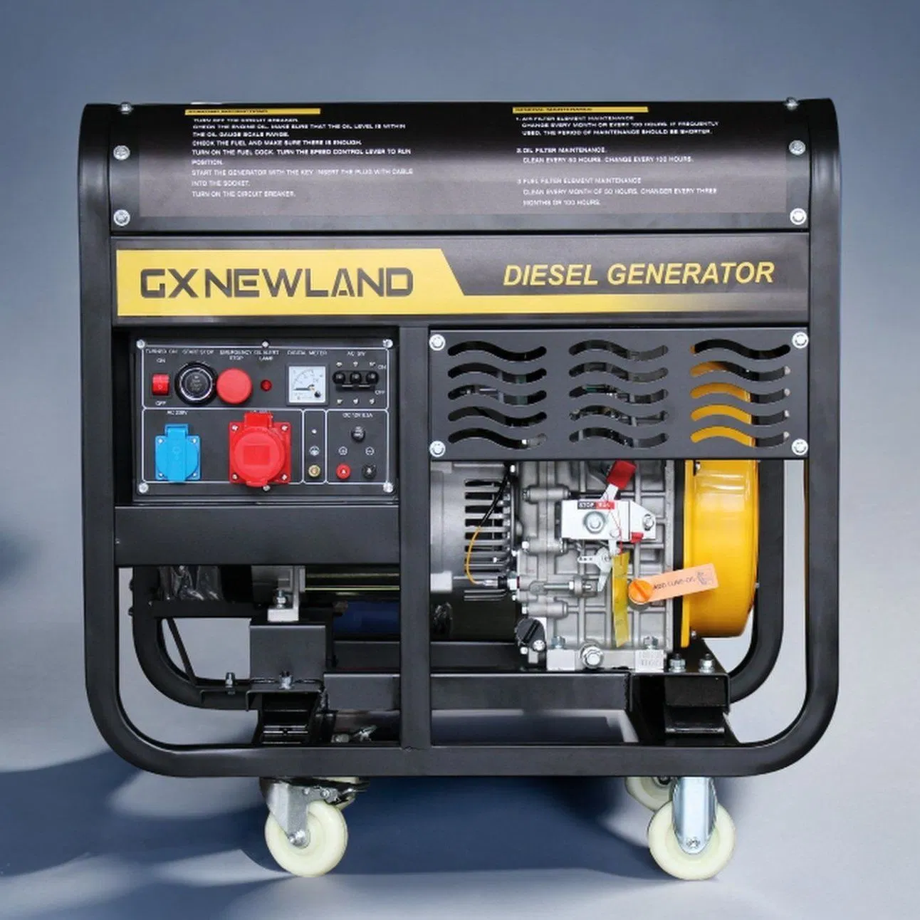 3 Phase 4-16 Kw kVA Engine Backup Magnetic Silent Portable Diesel Generator